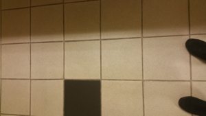 bathroom tiles with extreme grout damage Commercial tile and grout cleaning